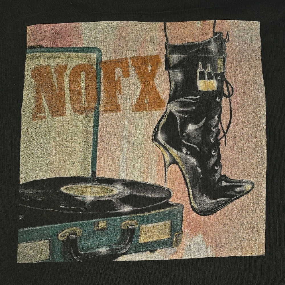 Graphic Black Zip-Up Sweater